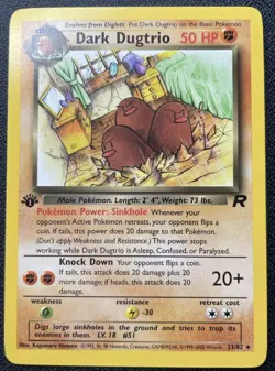 Pokemon Dark Dugtrio 23/82 1st Edition Team Rocket Non Holo Rare NM / LP - Image 1