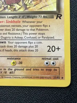 Pokemon Dark Dugtrio 23/82 1st Edition Team Rocket Non Holo Rare NM / LP - Image 4