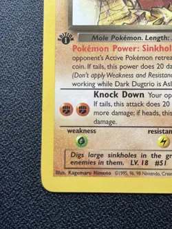 Pokemon Dark Dugtrio 23/82 1st Edition Team Rocket Non Holo Rare NM / LP - Image 5