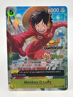 Monkey D. Luffy OP07-109 EN ONE PIECE TCG 25-26 CS Top Player-NM - Image 1