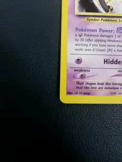 Pokemon Card Unown M 49/75 Neo Discovery Uncommon - Image 4