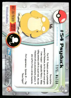 Pokemon Cards Psyduck #54 Topps Trading Cards Series 1 LP *1 - Image 2