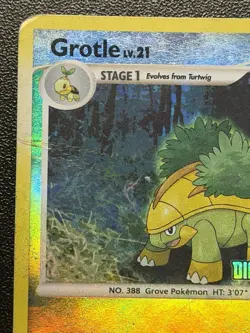 2007 Pokemon Diamond & Pearl Grotle Lv.21 49/130 Reverse Holo Uncommon Stamped - Image 2