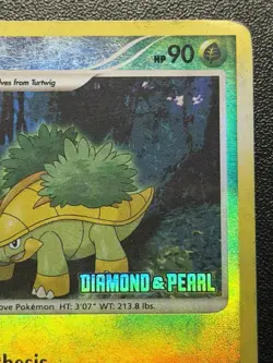 2007 Pokemon Diamond & Pearl Grotle Lv.21 49/130 Reverse Holo Uncommon Stamped - Image 3