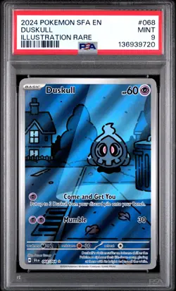 2024 POKEMON SFA EN-SHROUDED FABLE ILLUSTRATION RARE #068 DUSKULL PSA 9 - Image 1