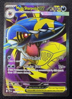 Pokemon: Mega Sharpedo ex Ultra Rare Full Art Holo 113/094 Phantasmal Flames - Image 1