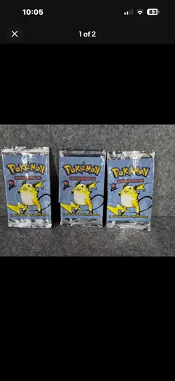 Pokemon~Base Set 2 EMPTY Booster Pack x 5 - Image 2