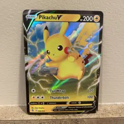 Pikachu V 086/264 Holo Rare V Fusion Strike 2021 Pokemon NM - Image 1