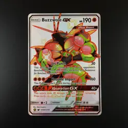 Buzzwole GX SV68/SV94 Pokemon Hidden Fates Holo Full Art Card - Image 1