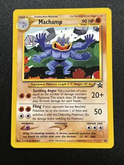 Machamp 43/53 Wotc Promo Rare Pokemon Card! Ex/NM - Image 1