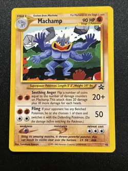 Machamp 43/53 Wotc Promo Rare Pokemon Card! Ex/NM - Image 3