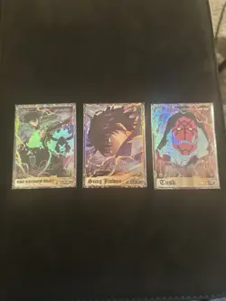 Solo Leveling 2nd Edition 3 Cards The Shadow Man Sung Jinwoo Tusk Mapniverse - Image 1