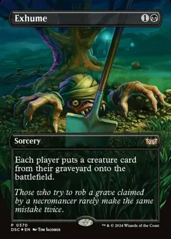 [1x] Exhume - Foil - Borderless Near Mint, English Duskmourn: House of Horror Co - Image 1