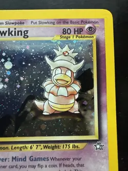 Pokemon Slowking Holo SWIRL Unlimited 14/111 Neo Genesis (LP) - Image 3