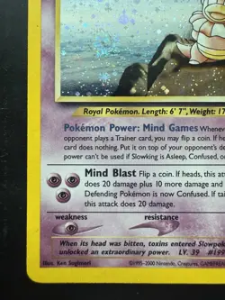 Pokemon Slowking Holo SWIRL Unlimited 14/111 Neo Genesis (LP) - Image 4