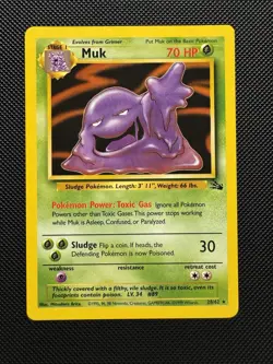 Pokemon TCG Muk 28/62 Fossil Set Rare Near Mint 1999 WoTC Unlimited - Image 1