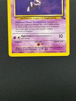 Pokemon TCG Haunter 21/62 Fossil Set Rare Near Mint 1999 WoTC Unlimited - Image 4