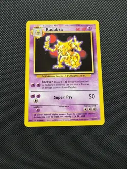 Pokemon TCG Kadabra 32/102 Base Set Uncommon Near Mint 1999 WoTC Unlimited - Image 2