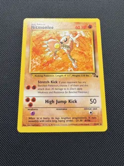 Pokemon TCG Hitmonlee 21/62 Fossil Set Rare Near Mint 1999 WoTC Unlimited - Image 2