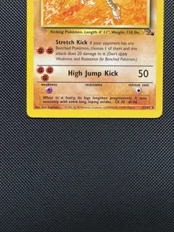 Pokemon TCG Hitmonlee 21/62 Fossil Set Rare Near Mint 1999 WoTC Unlimited - Image 4