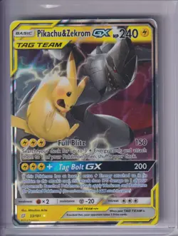 PIKACHU & ZEKROM GX 041/173 SM9 TAG TEAM GX ALL STARS POKEMON CARD JAPANESE - Image 1