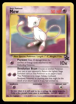 Pokemon Cards Mew 8 Wizards Black Star Promos WOTC Promo NM *10 - Image 1