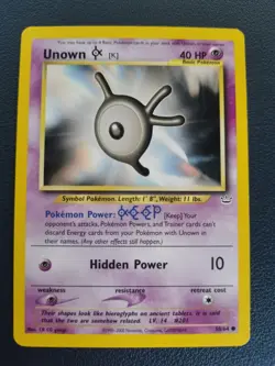 Pokemon Card Unown K 58/64 Neo Revelation Common WOTC - Image 1