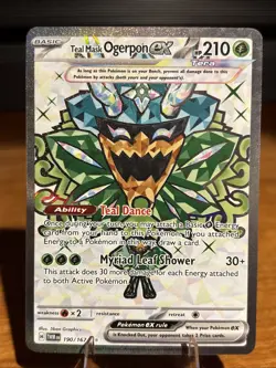 Pokemon TCG Card Teal Mask Ogerpon EX #190/167 Ultra Rare Twilight Masquerade - Image 1
