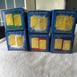 1999 Pokemon Burger King Special Edition 24k Gold Played Card Full Set NIB - Image 3