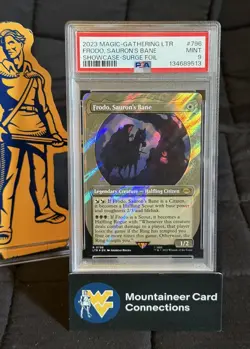 FRODO, SAURON’S BANE MTG Lord of the Rings Showcase SURGE FOIL #796 - PSA 9 - Image 1