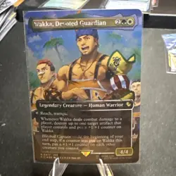 Wakka, Devoted Guardian Borderless Chocobo Track FOIL MTG Final Fantasy 0477 - Image 1