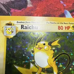 Pokemon TCG Raichu Base Set 14/102 Holo 1999-2000 Wizards Base Set Vintage LP - Image 3
