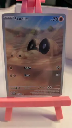 216 Sandile Scarlet & Violet Base Illustration Rare Pokemon - Image 1