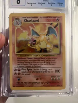 1999 POKEMON BASE SET CHARIZARD HOLO #4 Cgc graded 6 psa - Image 2
