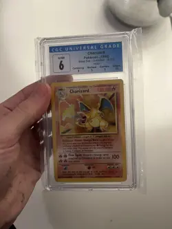 1999 POKEMON BASE SET CHARIZARD HOLO #4 Cgc graded 6 psa - Image 3
