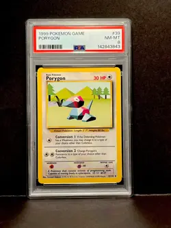 1999 POKEMON GAME #39 PORYGON 1ST EDITION - PSA 8 - Image 1
