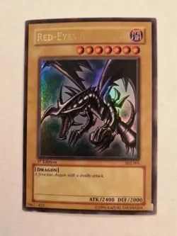 YUGIOH: Red-Eyes Black Dragon SDJ-001 1st Edition - Played - Image 1
