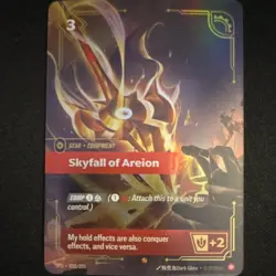 Skyfall of Areion Equipment Card Dark Glow 030/221 League of Legends TCG - Image 1