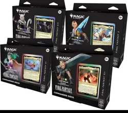 Sealed Final Fantasy Commander Deck Display (Tidus + Terra + Cloud + Y'Shtola) - Image 1