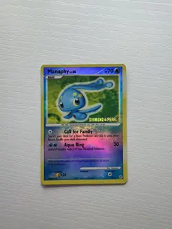 Pokemon TCG Manaphy Diamond & Pearl 9/130 Reverse Holo LP. - Image 1