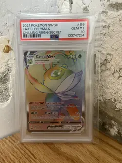 Pokemon Celebi VMAX - Chilling Reign 199/198 Holo Secret Rare PSA 10 - Image 1
