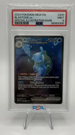Pokemon TCG Blastoise EX Scarlet & Violet 200/165 PSA 9 Mint - Image 1