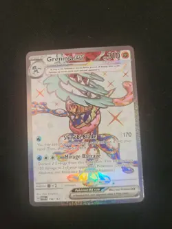 Pokemon Greninja EX TCG Twilight Masquerade Holo Ultra Rare Full Art 198/167 - Image 1