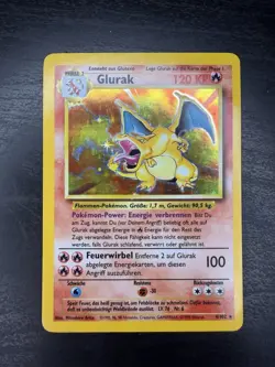 Pokemon TCG Charizard (Glurak) Base Set Rare Holo German Charizard - Image 1