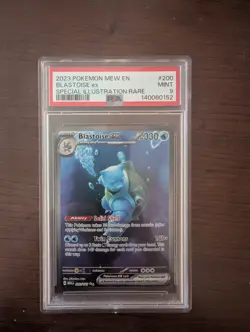 2023 POKEMON MEW EN-151 SPECIAL ILLUSTRATION RARE #200 BLASTOISE EX PSA 9 - Image 1