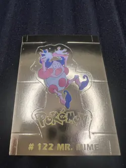 Mr. Mime #122 - Gold Holo - 2000 Navarrete Kanto Buildable Card - Pokemon Card - Image 1