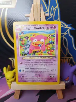 Pokemon TCG Neo Destiny Light Slowbro 51/105 Uncommon Card WOTC NM/LP - Image 1