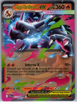 Mega Charizard X ex 013/094 ME02: Phantasmal Flames - Pokemon Card - NM - Image 1