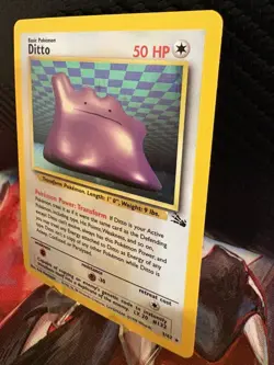 Ditto Holo Fossil 3/62 LP+ Vintage WOTC Pokemon Card - Image 3