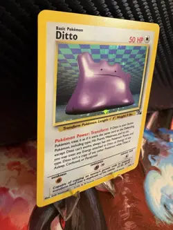 Ditto Holo Fossil 3/62 LP+ Vintage WOTC Pokemon Card - Image 4